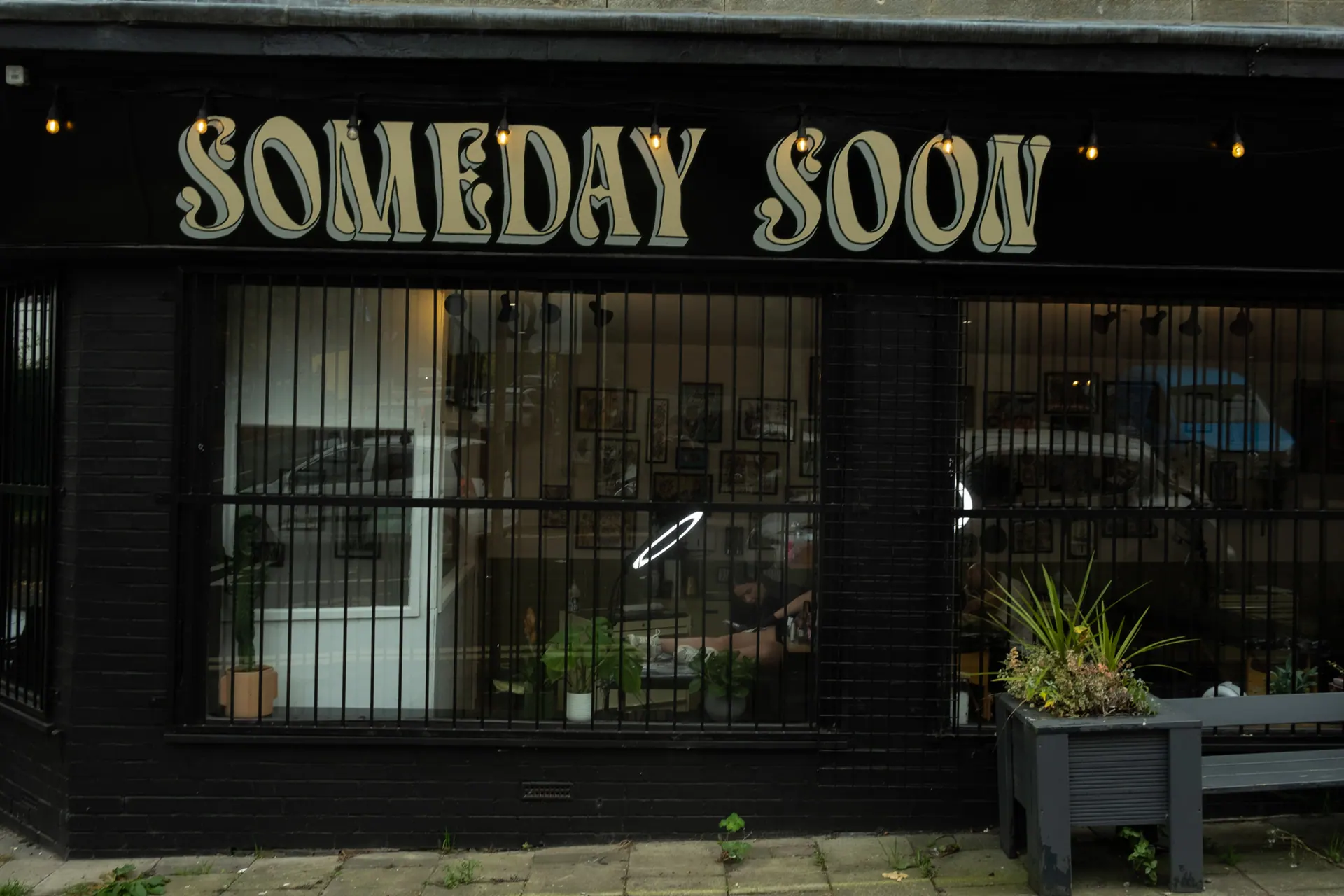 The Someday Soon shopfront on Battlefield Road, sign above the window